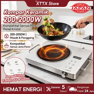 [COD]TIXX Kompor Listrik Multifungsi Low Watt Kompor Keramik Pemanasan Cepat Cocok Panci Stainless dan Besi Induksi 1 Tungku Hemat Listrik 200–2000W Portable Layar Sentuh Kukus Rebus Goreng Aman Anti Overheat Cocok Anak Kos dan Rumah Tangga Praktis