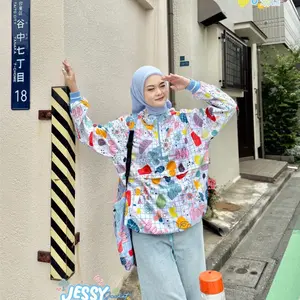 Jessy Jacket by Giok Scarf - Jacket Printing Motif Giok