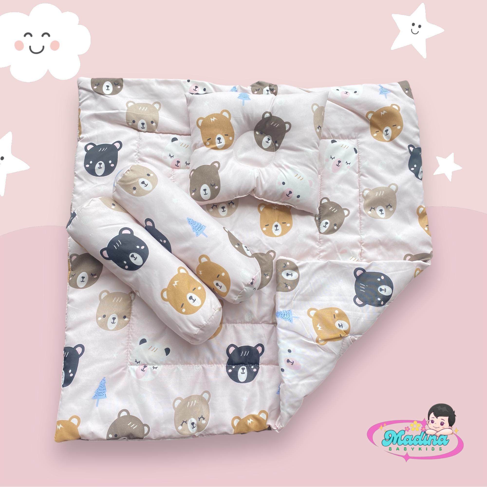Bedcover bayi 1 set / 1 bantal 2 guling -Perlengkapan Tidur Matras