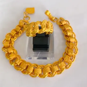 Set Gelang Cincin Coco Mix Bahan Crum Perhiasan Wanita Cantik Tahan Super Awet Aksesoris Emas Hadiah Gold Elegan