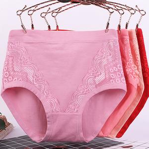 Plus-size Cotton High-waist Panties for Middle-aged Women Comfortable Triangle Underwear Soft Breathable Material Secure Fit Excellent Slimming Effect