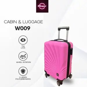 IBKoper Koper ABS Fiber 20/24 Inch W009 Anti Hancur Anti Pencurian Roda 360 Derajat Kabin Tahan Banting untuk Perjalanan Jauh
