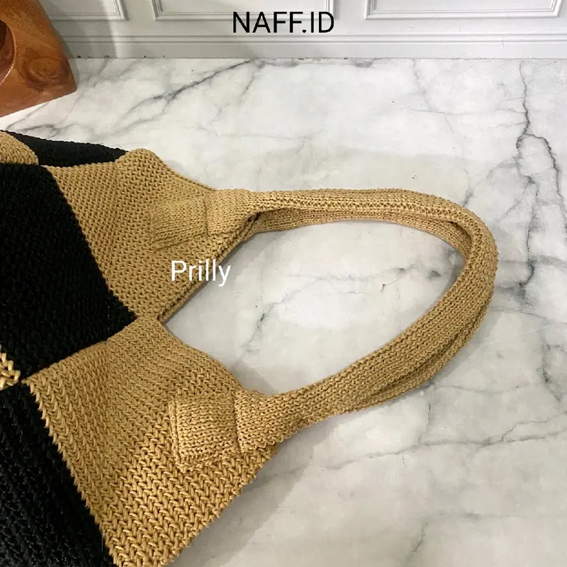 NAFF.ID-"Prilly" Totebag/ Tas Tengteng Rajut / Tas Rajut Tangan /Top Handle Bag 5