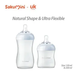 Sakumini Baby Natural Milk Feeding Bottle Botol Susu Bayi Newborn 120ml 60ml Dot Wideneck Orthodontic Anti Tersedak Untuk Bayi Baru Lahir