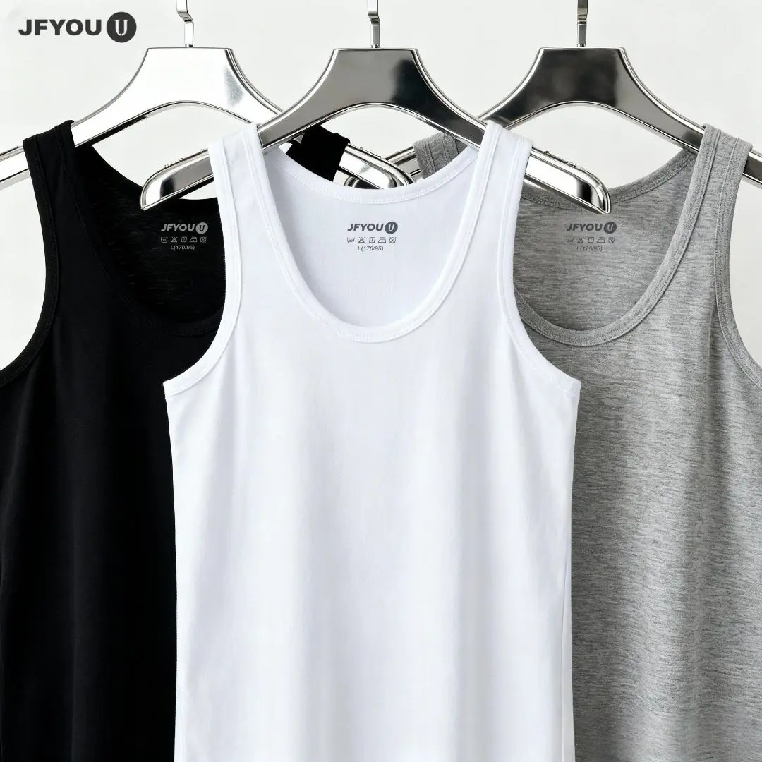 JFYOU  Singlet Pria Kaos dalam Pria | Hitam | Putih | Abu | Cowok Laki Dewasa