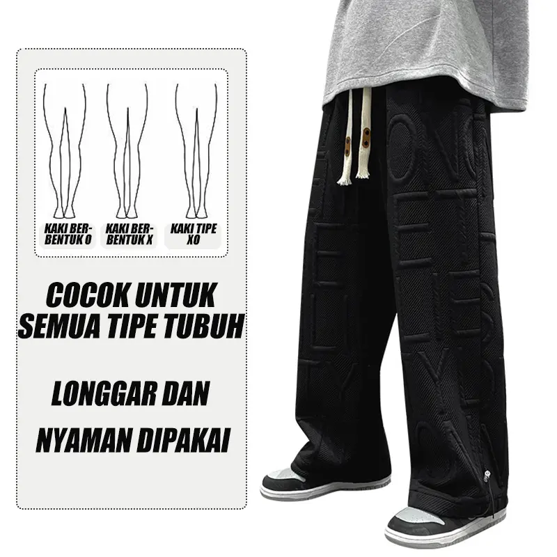 Celana Kain Pria Panjang/Celana Oversize Pria/Celana Panjang Chino/Celana panjang pria/chinos panjang pria/American style oversize Dipilih kain berkualitas tinggi celana pria 2