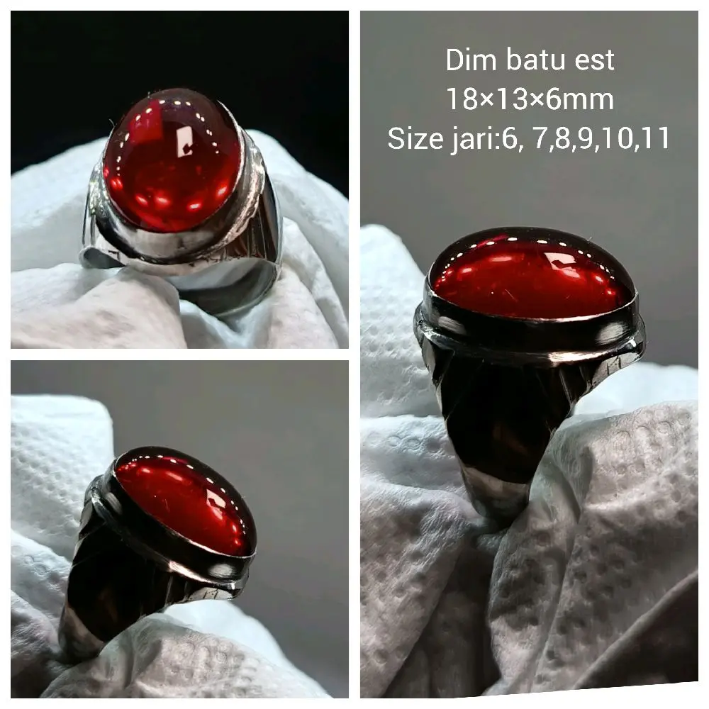 CINCIN BATU NATURAL RED CYCLOP PAPUA TOP CRYSTAL