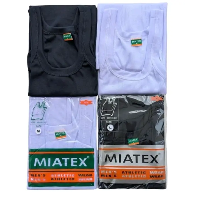 4 PCS SINGLET PRIA HITAM PREMIUM MURAH KAOS DALAM PRIA Dewasa Cowok 2