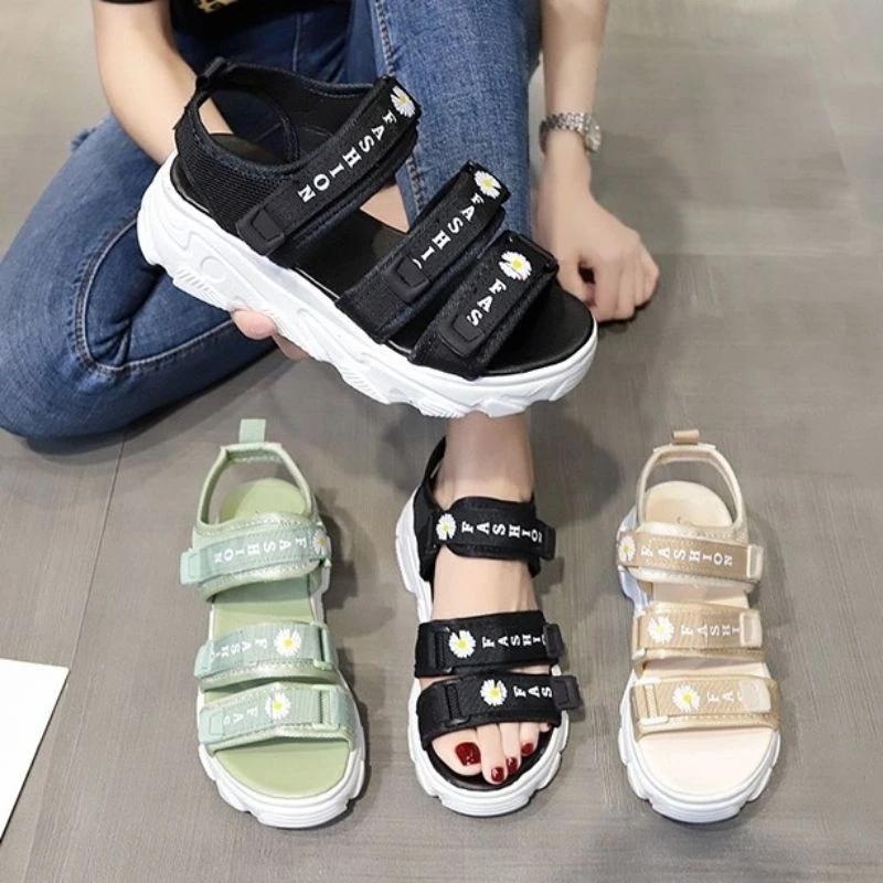 Sandal Korea Gunung Pereman Anak-Anak dan Dewasa Flat Korean fashion Flower Kekinian 0