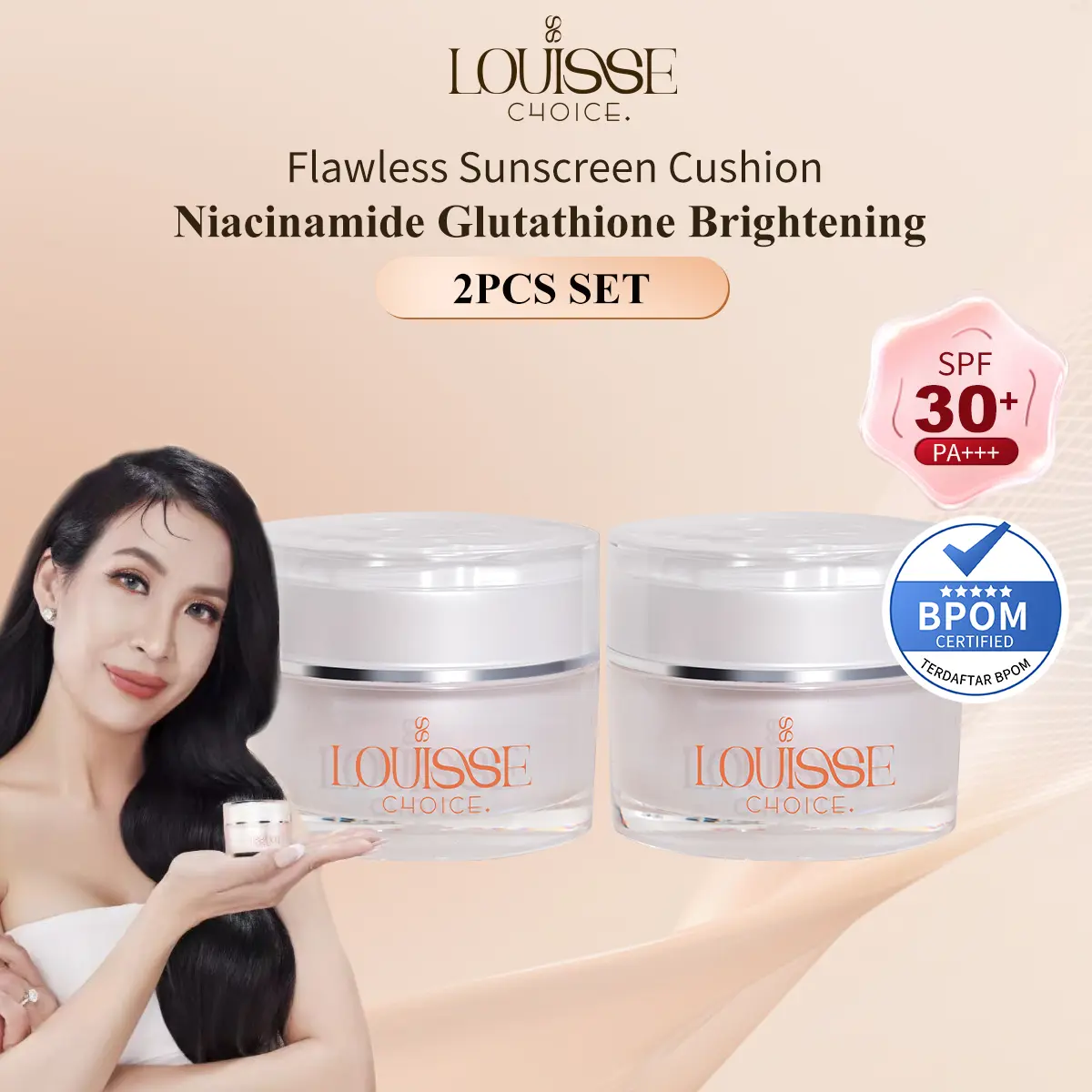 [GET 2] [LIVE] LOUISSE CHOICE  Flawlesss Sunscreen Cushion 30 SPF PA+++ 15g