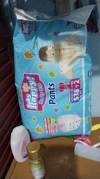 Product Review of (9.9 XTRA DISKON) 1 BALL POPOK BABY HAPPY PANTS S40 M32 L28 XL26 XXL24 VINO BABYSHOP kak from d**i 1