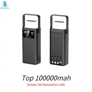 66W powerbank 100000mah camping light power bank original asli powerbank 100000mah large capacity power bank awet tahan lama power station powerbank fast charging 66W powerbank robot power bank hester led lamp