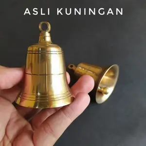 Lonceng Kuningan Mewah Motif Brass Gold / Bel Pintu Rumah Suara Nyaring