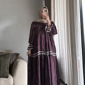 {NAOMI MIDI DRESS} Rayon premium Muslim Panjang Wanita Gamis