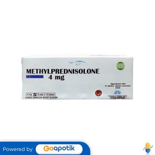 METHYLPREDNISOLONE MULIA FARMA 4 MG BOX 100 TABLET