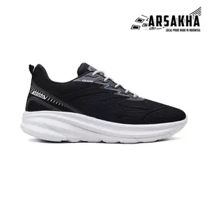 ARSAKHA Sepatu Original Sneaker Zoeya Sekolah Olahraga Sport Running Phylon Empuk Ringan Pria Dan Wanita Sepatu Jogging Hitam Size 36-46