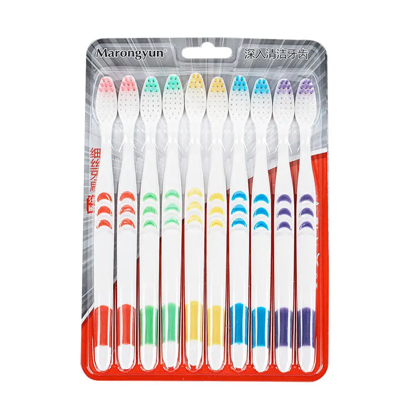 2Sikat Gigi Set 10 in 1 Dewasa Bulu Halus Lembut murah isi 10pc