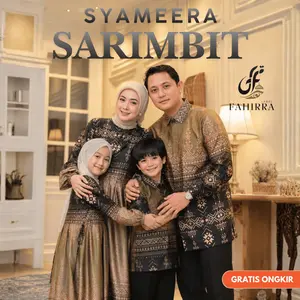 Couple Dress Syameera Bahan Silk Premium Set Kemeja Pasangan Motif Elegan Terbaru 2025