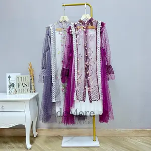 Demore | Outer Brokat Cantik Baju Cardigan Panjang Kondangan Motif Remaja 2025