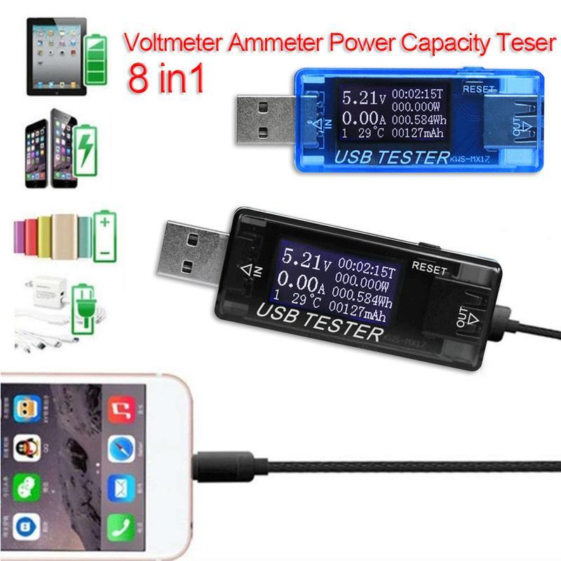 Product Introduction of 8 In1 QC2.0 3.0 4-30V Electrical Power USB Capacity Voltage Tester Current Meter Monitor Voltmeter Ammeter 30