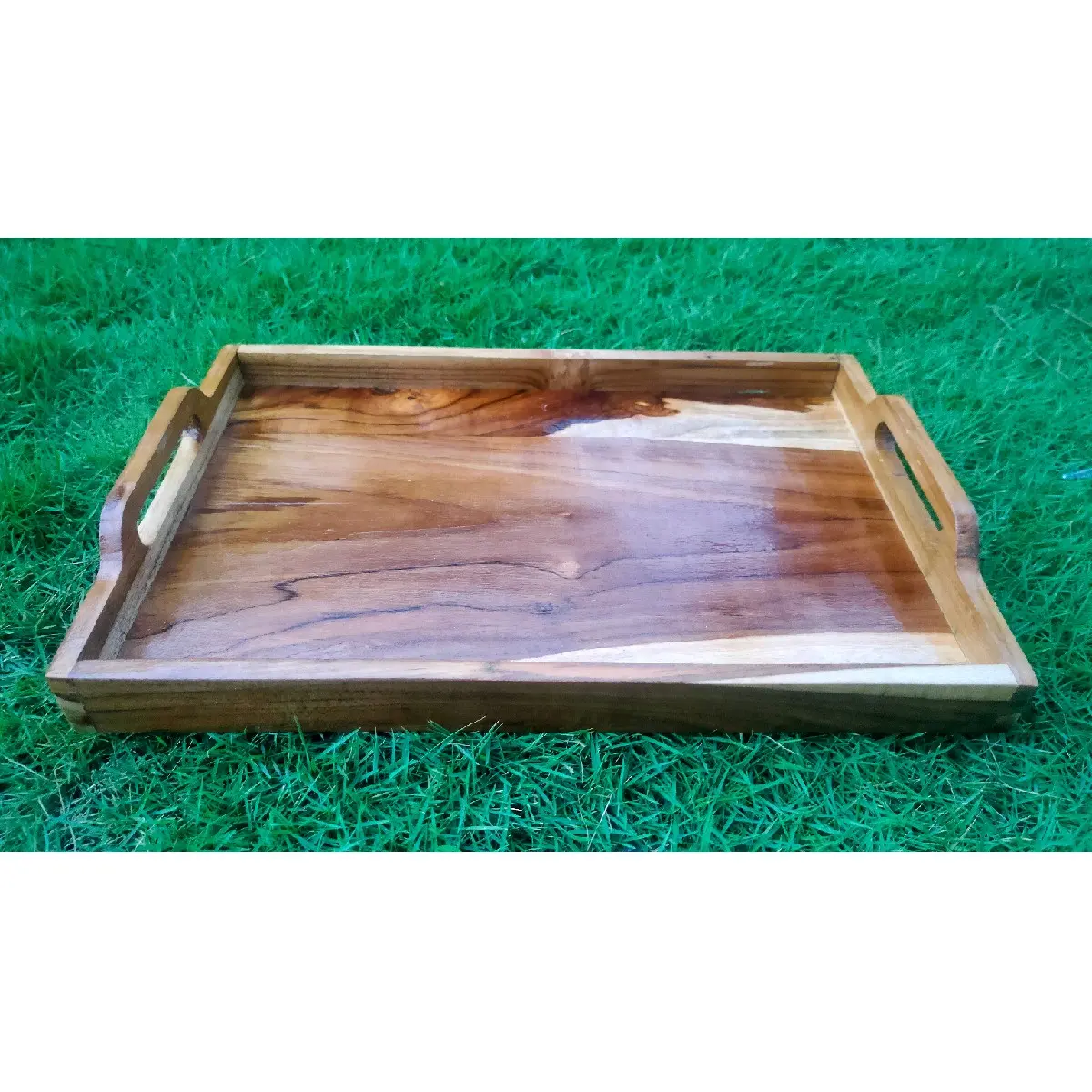 nampan kayu baki kayu jati / wooden tray Wadah