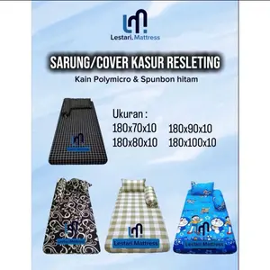PROMO TERMURAH Cover/Sarung Kasur Resleting Kain Polymicro SUPER LEMBUT 100% Ukuran Single Size