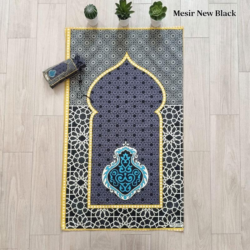 Sajadah Travel Jumbo Motif - Silky Polyester - 105 x 60 cm - Kantong SeruT - Muslim Turki  Pouch Umroh 6