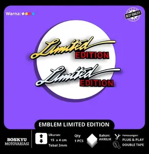 Emblem Limited Edition Variasi Motor PCX, NMAX, AEROX, Vario, Beat, Scoopy / Logo Stiker Timbul 3D Bahan Akrilik Mirror