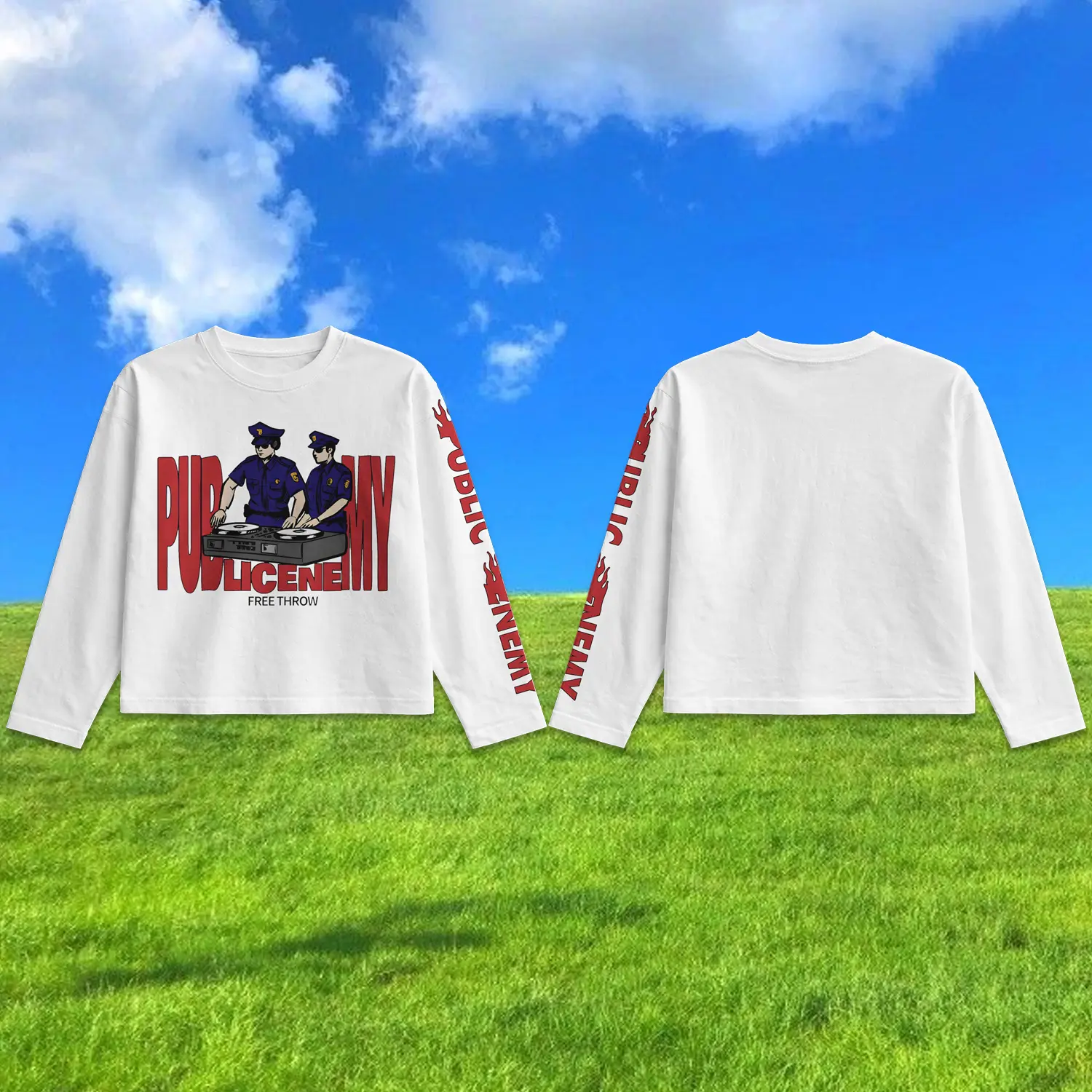 PUBLIC ENEMY LONGSLEEVE PUTIH