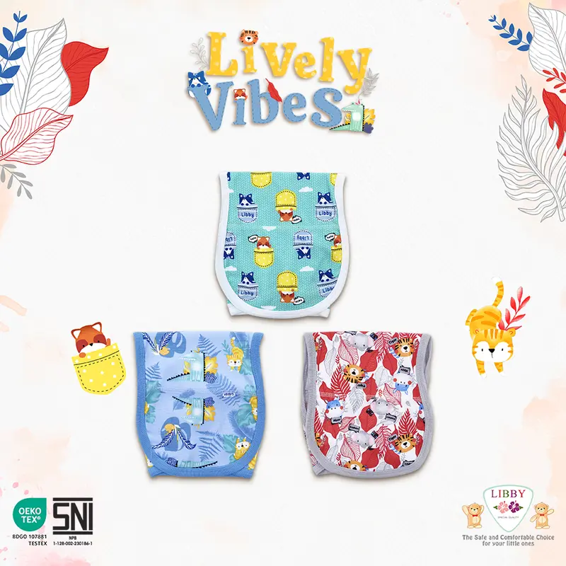 LIBBY Popok Tali Motif Unisex (1 pcs/pack) |  Zany TreeTops | Hazel Glaze | Lively Vibes | Camp Venture | Playtime Stories | Glowy Pals | Forest Mingle 5