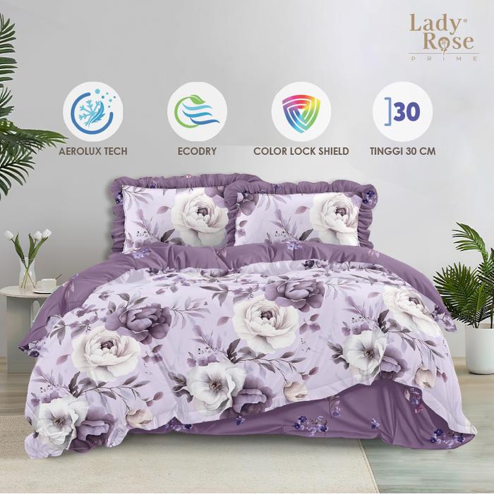 Gambar Lady Rose Prime - Bed Cover Set King 180x200 Tinggi 30Cm Rumbai - Latifa dari Lady Rose Sprei Kab. Bandung Tokopedia