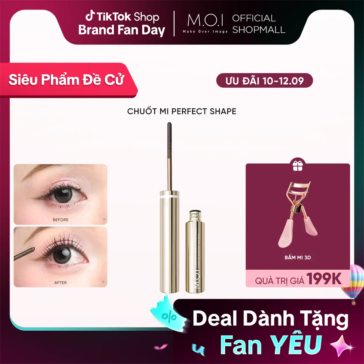 Mascara dài và cong mi lâu trôi - MOI Perfect Shape Mascara 4ml