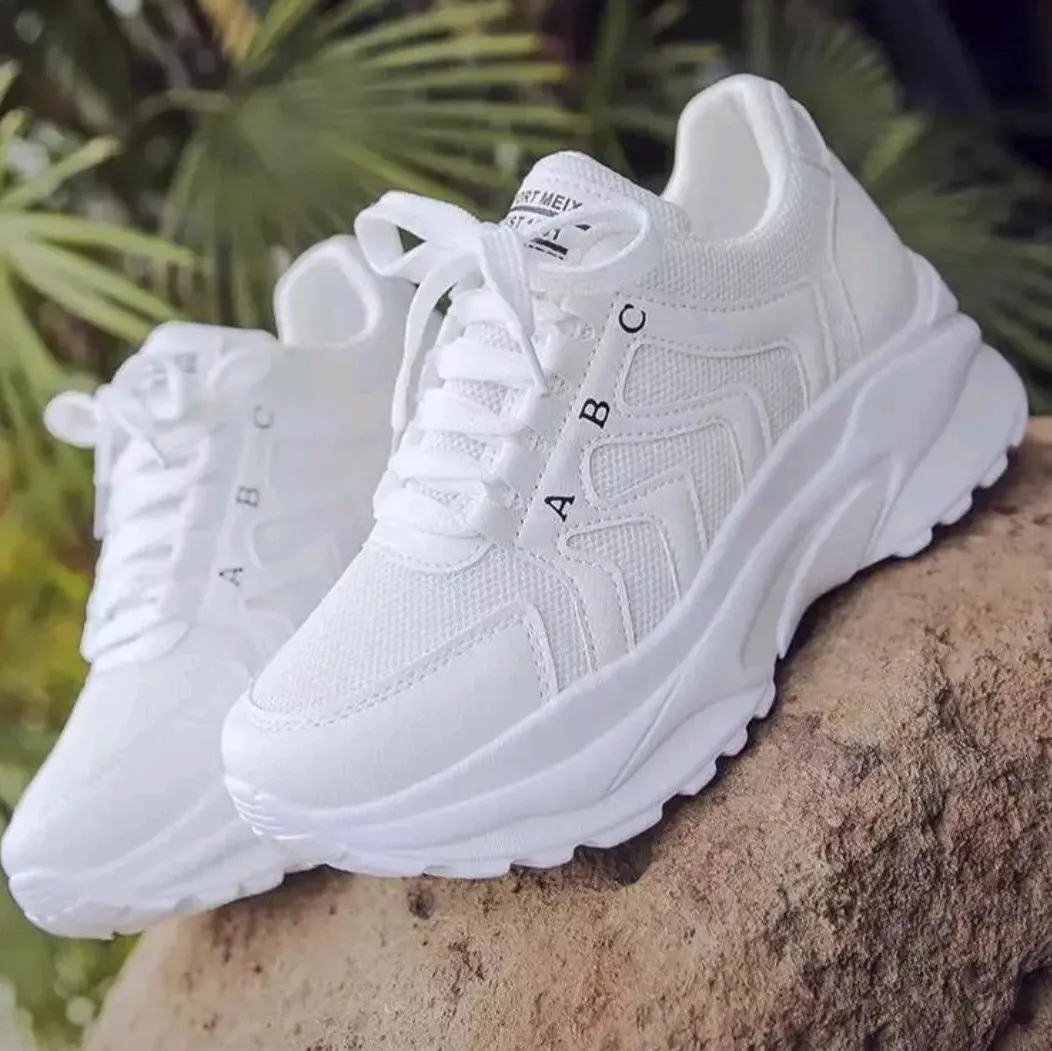 Sepatu Wanita Sneakers Model ABC Terbaru Casual Sport Kasual Olahraga Cewek Putih Ala Turkey Shoes import