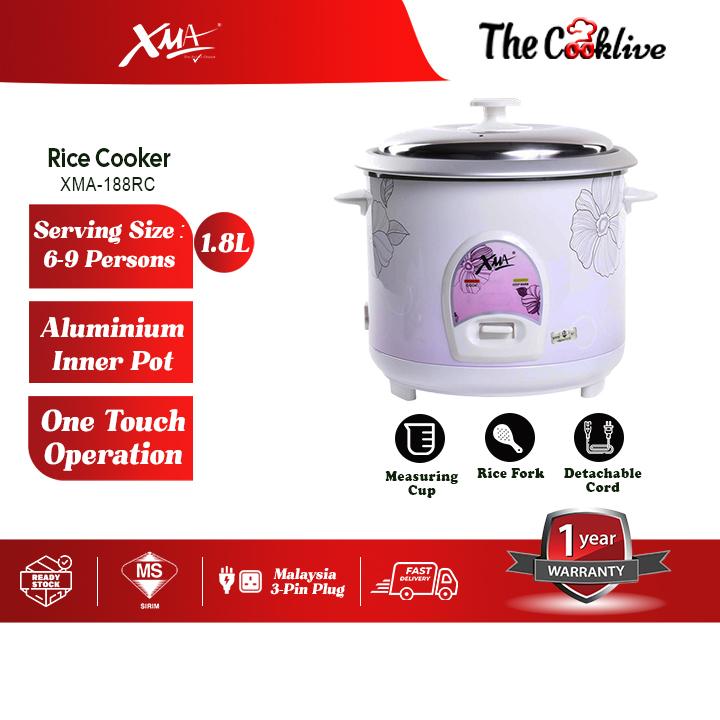 XMA 1.8L Rice Cooker XMA-188RC Periuk Nasi Elektrik - TikTok Shop Malaysia