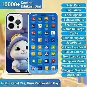 hp hp an mainan berbunyi  Mainan HP Anak Pintar, 36 Fungsi Belajar & Bermain, Ponsel Edukasi Anak dengan Suara, Lagu, Cerita, Hadiah Terbaik untuk Anak