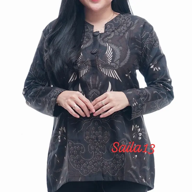 Baju Batik Wanita Atasan Blouse Kerja Casual Terbaru 2024 M L XL XXL 7