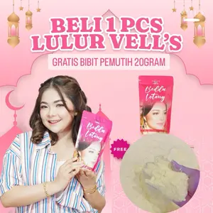 LULUR VELLS  1PCS & biput 50GRAM , BPOM HALAL Mencerahkan Memudarkan