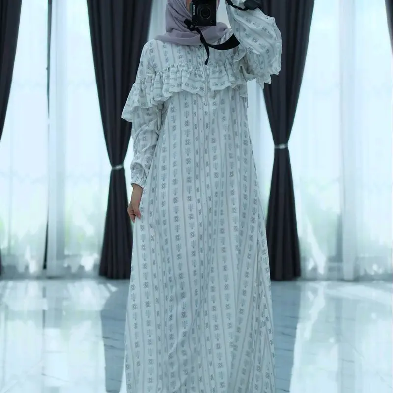 GAMIS MUSLIM DRESS WANITA BW MOTIF BY LABELLA DAILY X ANJANI STORE 2