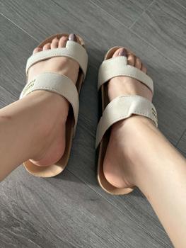 Product Review of Dép Đế Trấu Nữ MIDU NABI Quai Ngang Xỏ Ngón 4 Màu, Dép Nữ Quai Da Lộn Lót Êm Hàng Cao Cấp from C**p ** 0