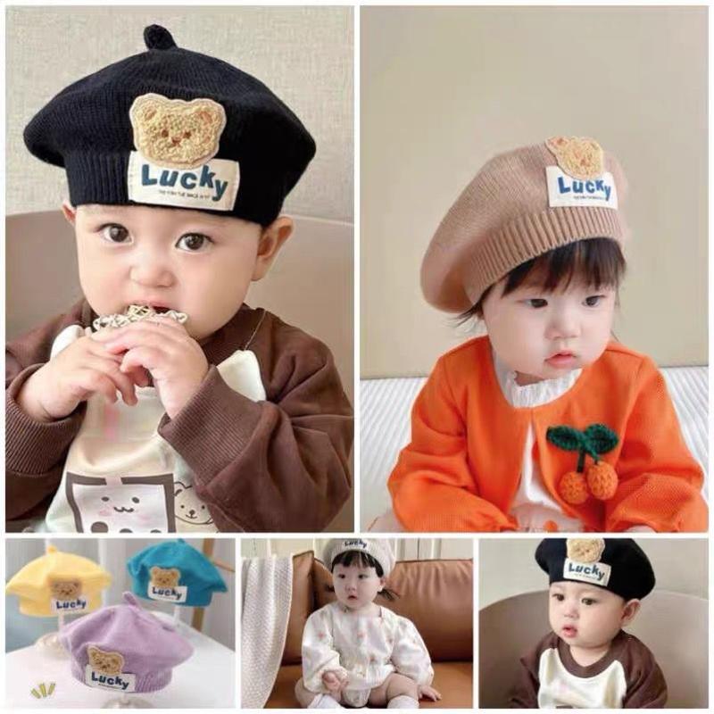  Mũ Đan Cho Em Bé Mũ Nồi Phong Cách Mùa Đông Thêu Hàn Quốc Mũ Len Thiết Kế Hình Gấu Hoạt Hình Thích Hợp Cho Trẻ Mới Biết Đi Bé Trai Và Bé Gái Mũ Họa Sĩ Nghệ Sĩ 