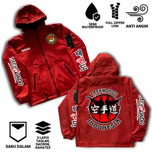 Jaket Anak Taekwondo Indonesia Parasut Semi WF