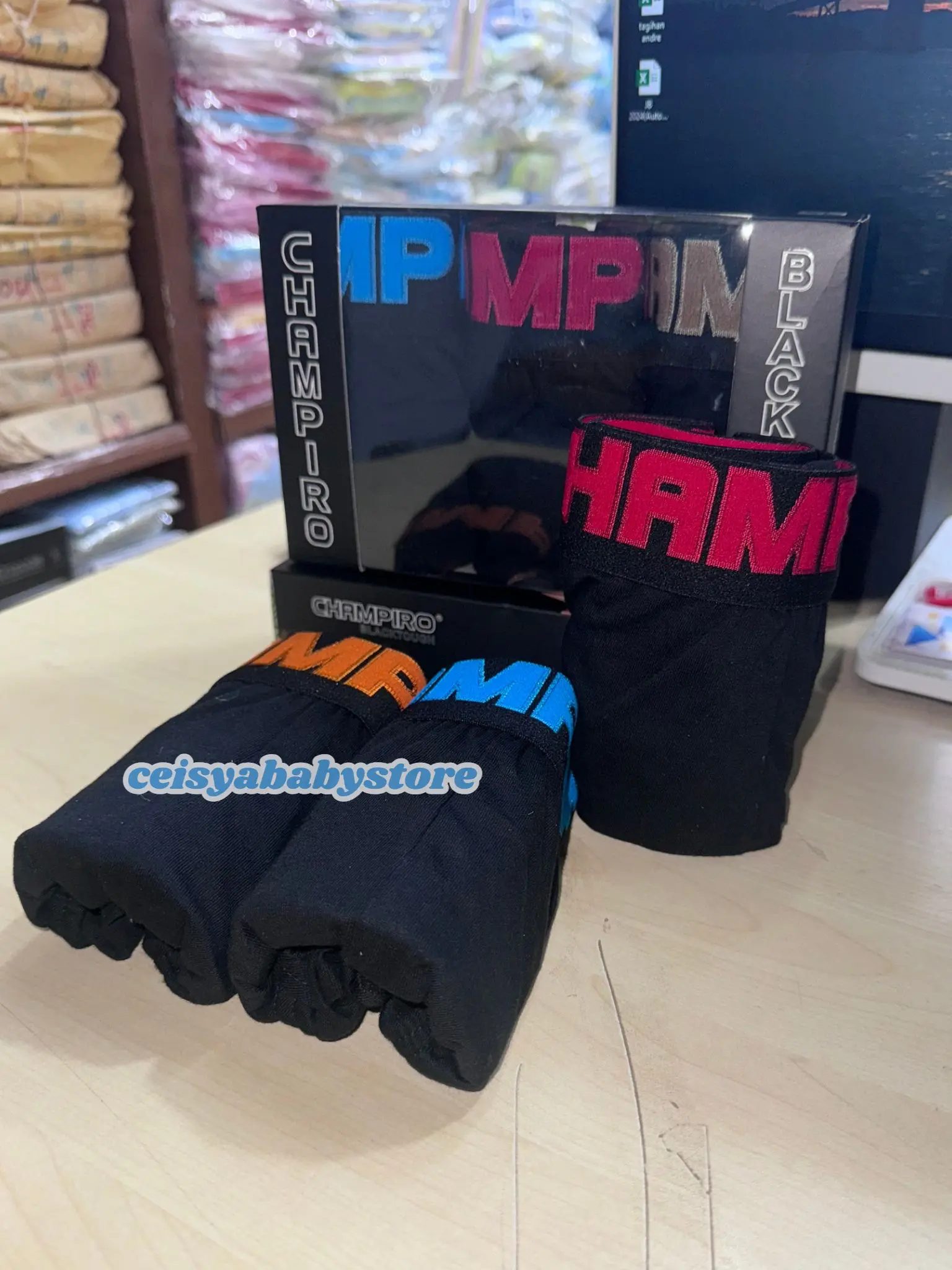 [3 PCS] CD CHAMPIRO 0339 Hitam | Celana Dalam Pria Segitiga Hitam Black Karet Boxer Pria C.0339 Katun Lembut