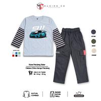Gambar MAXIMO.CO Setelan Baju Kaos Anak 911 Car Salur Panjang dan Celana Chino Kargo Katun Panjang Warna Hitam Usia 3-12 tahun Fashion Anak - Set 1, Setelan M ( 10-15 kg ) dari Maximo Clothing Store Kab. Bandung 4 Tokopedia