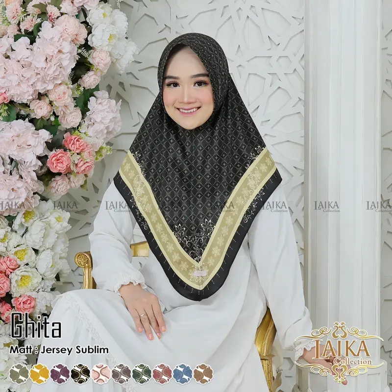 Bergo Daily Instan printing motif Ghita by LAIKAcollection