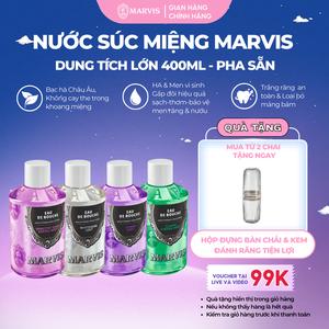 Nước Súc Miệng Marvis Collutorio Bổ Sung Men Vi Sinh, Ngăn Ngừa Hôi Miệng, Làm Trắng Răng, Dưỡng Ẩm Nướu 400ml [IH]