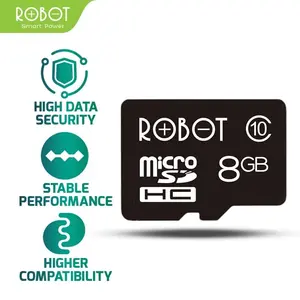 MEMORI MicroSD ROBOT Storage 8GB Class 10 Micro SD TF Card with - Garansi Resmi 1 Tahun By VIVAN