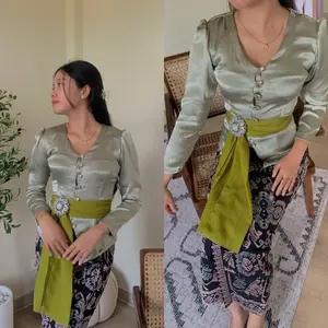 Kebaya Laura Panjang Bahan Cradenza - Ukuran S/M/L/XL/XXL - Atasan Tradisional Wanita Kondangan