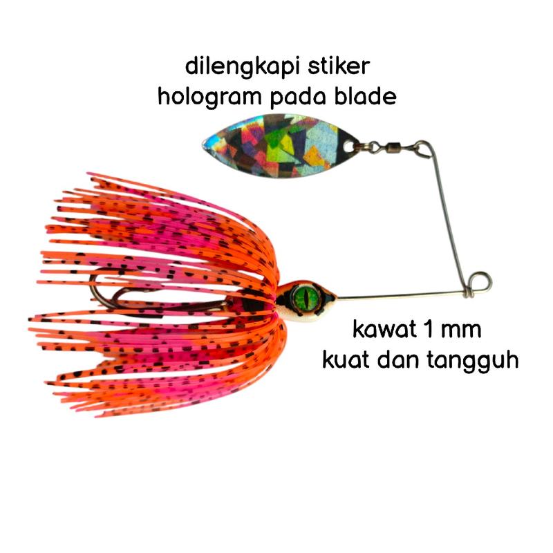 Umpan Casting Spinnerbait 12gr Andalan Boncos dengan Double Hook Anti Mocel untuk Ikan Gabus 1