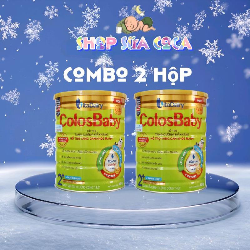  Combo 2 Hộp Vitadairy Colosbaby Gold Mới Vị Thanh Nhạt 800gr sữa cho 