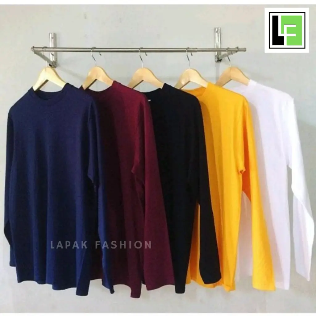 Kaos Lengan Panjang Pria Polos Cotton Combed Premium - Kaos Polos Pria Lengan Panjang Round Neck Reguler FIt UNISEX PRIA WANITA